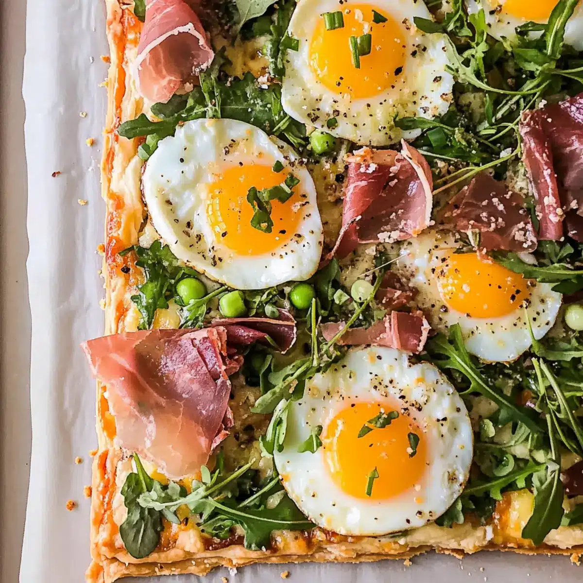 Baked Prosciutto and Egg Breakfast Tart