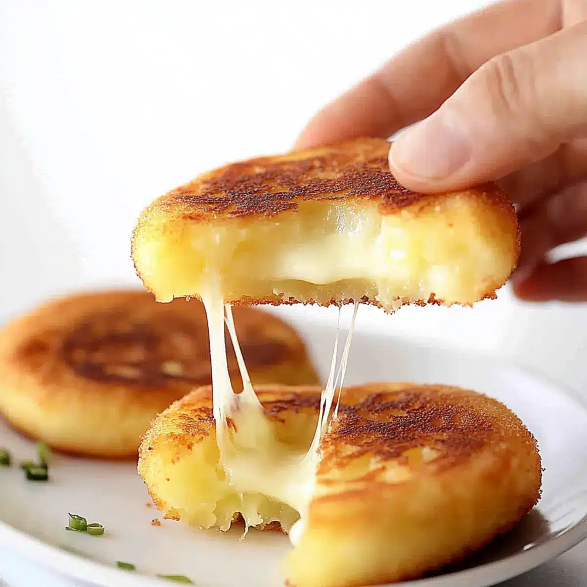 Korean Cheese Potato Pancakes