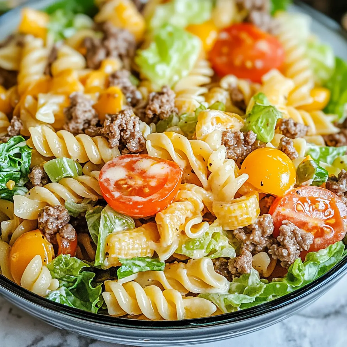 Big Mac Pasta Salad