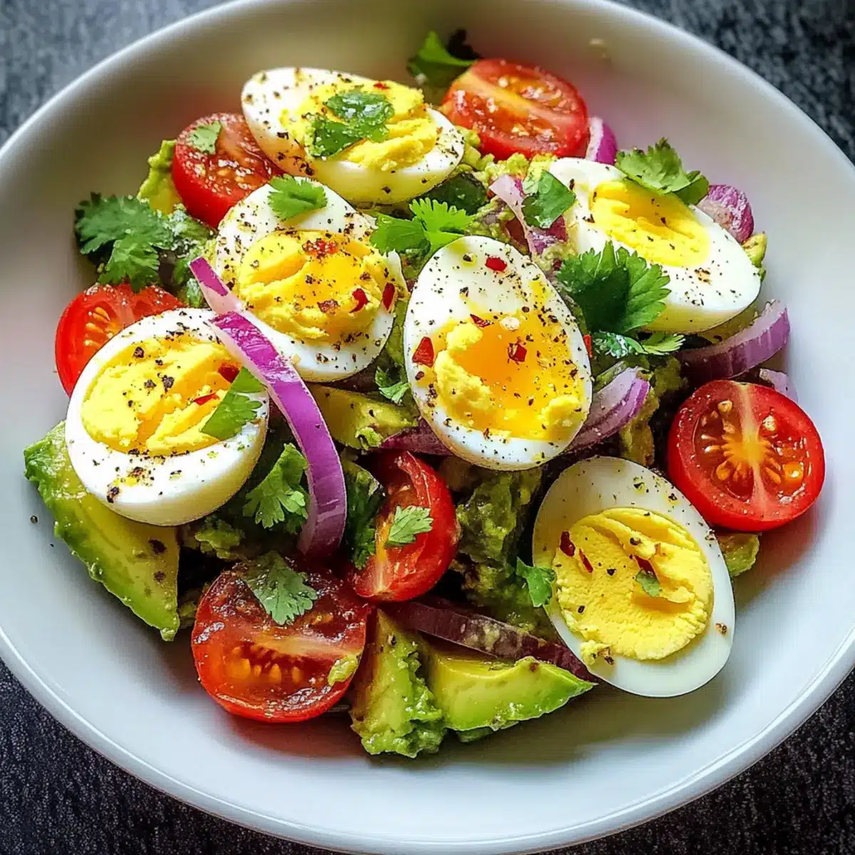 Workout Egg Avocado Salad