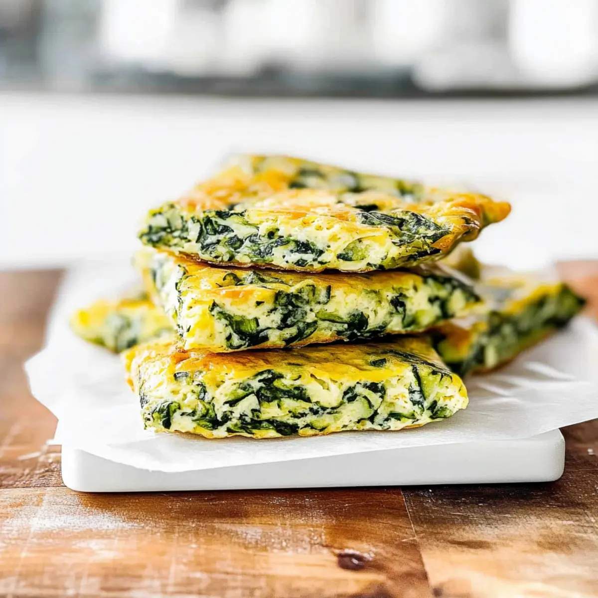 Baked Spinach Zucchini Frittata Fingers