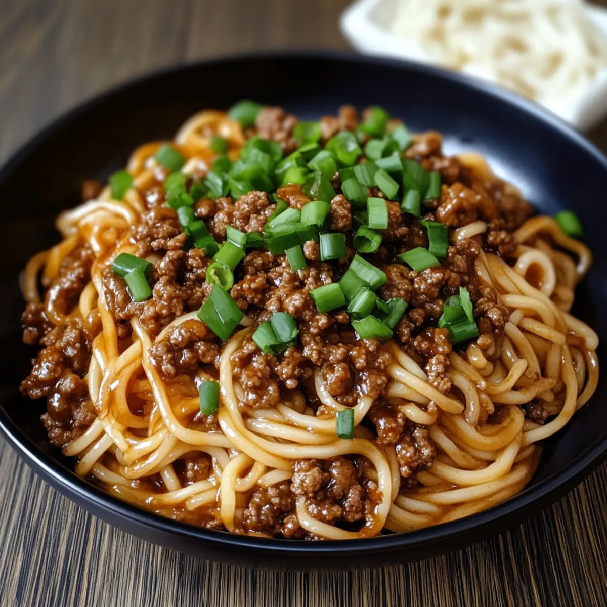 Mongolian Ground Beef Noodles