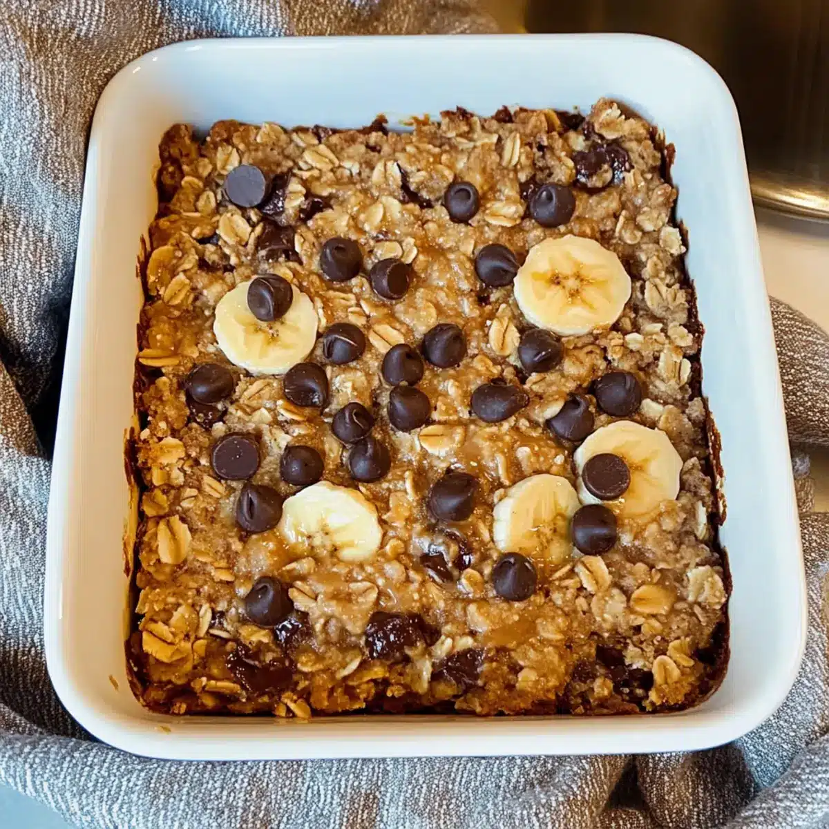 Peanut Butter Banana Oatmeal Bake