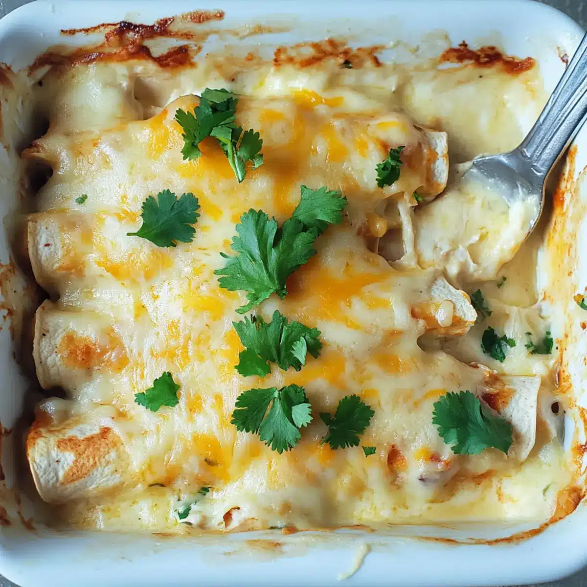Skinny White Chicken Enchiladas