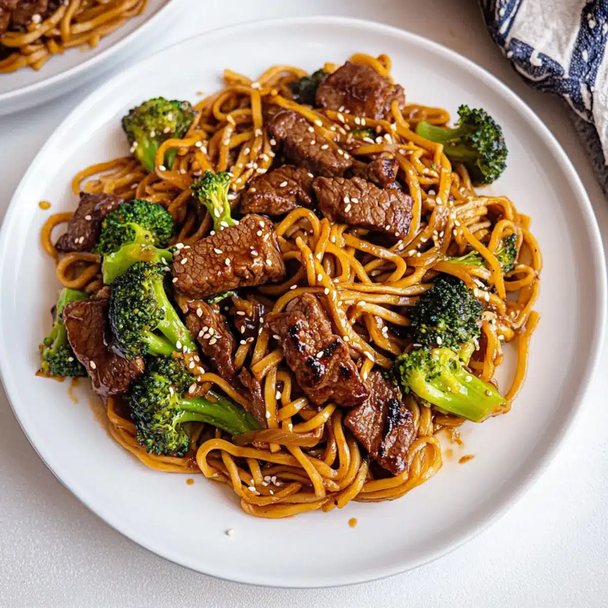 Beef and Broccoli Lo Mein Noodles