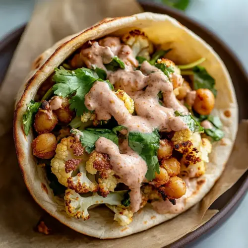 Chili Lime Chickpea Cauliflower Wrap