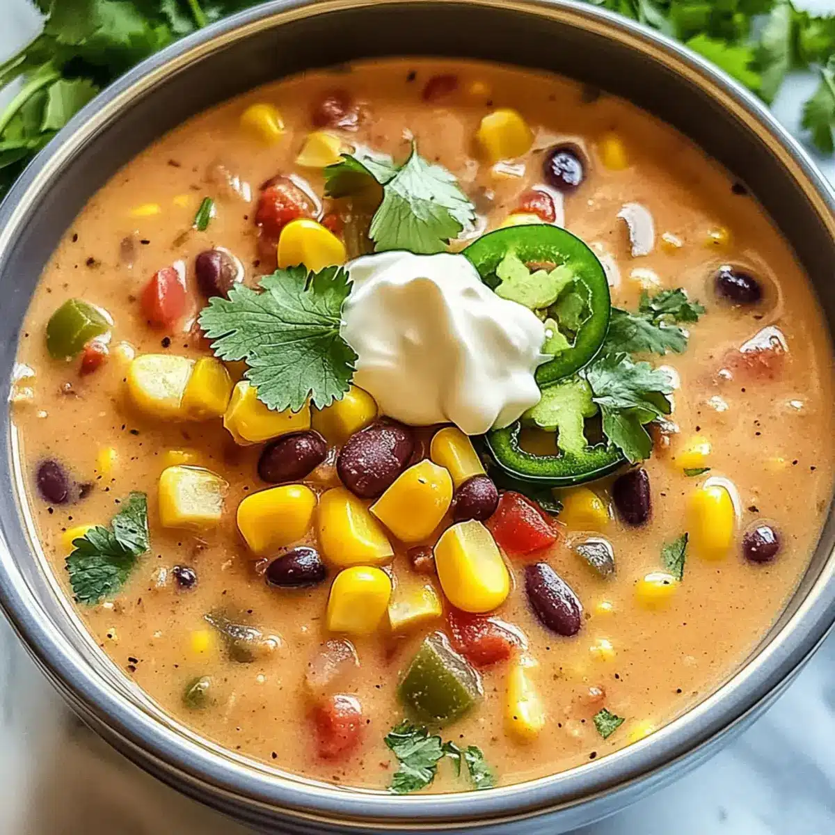 Crockpot Vegetarian Tortilla Soup