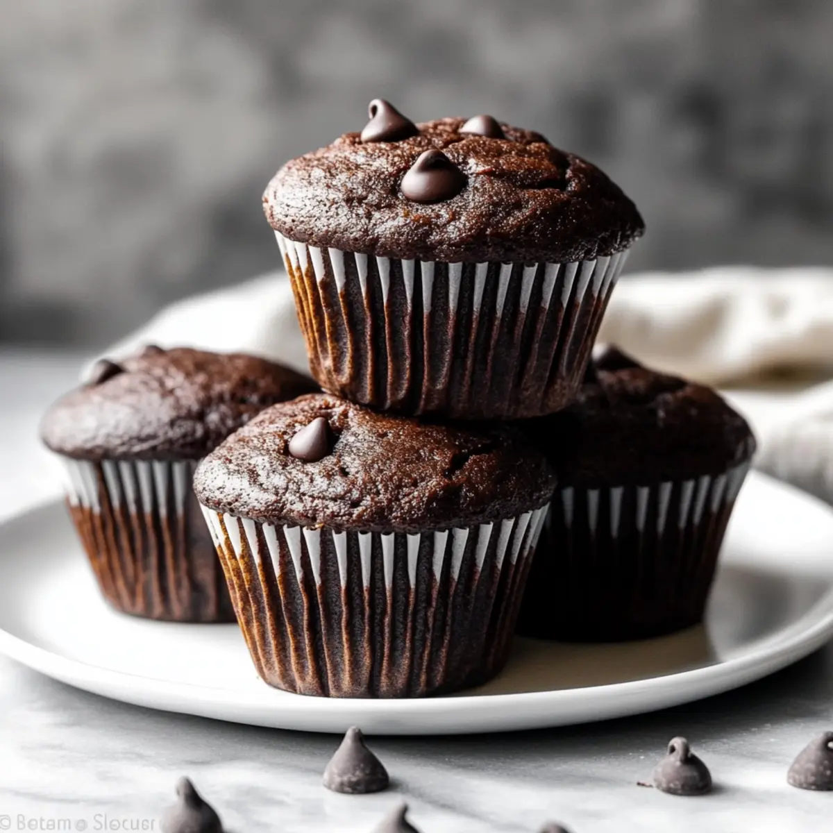 Double Chocolate Banana Muffins
