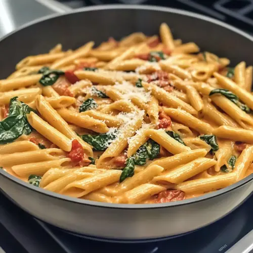 One-Pot Spinach Tomato Pasta