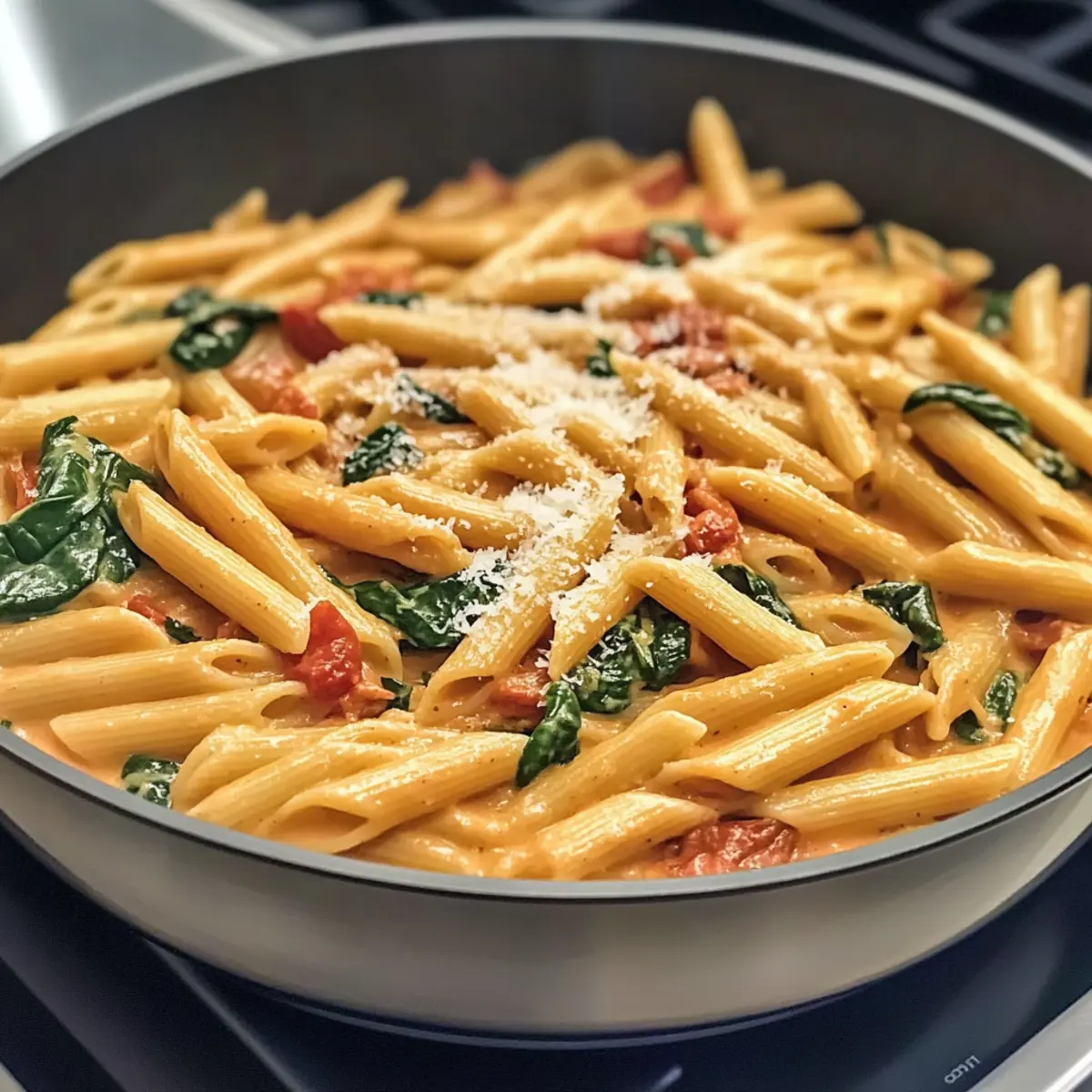 One-Pot Spinach Tomato Pasta