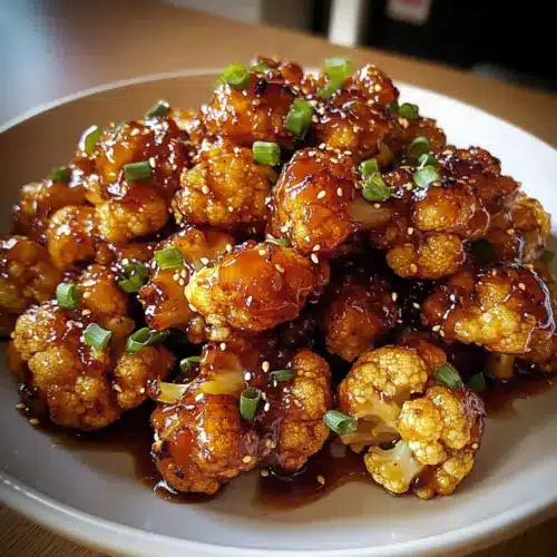 Amazing Sticky Honey Garlic Cauliflower