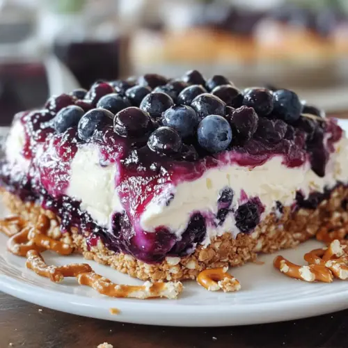 Blueberry Pretzel Salad