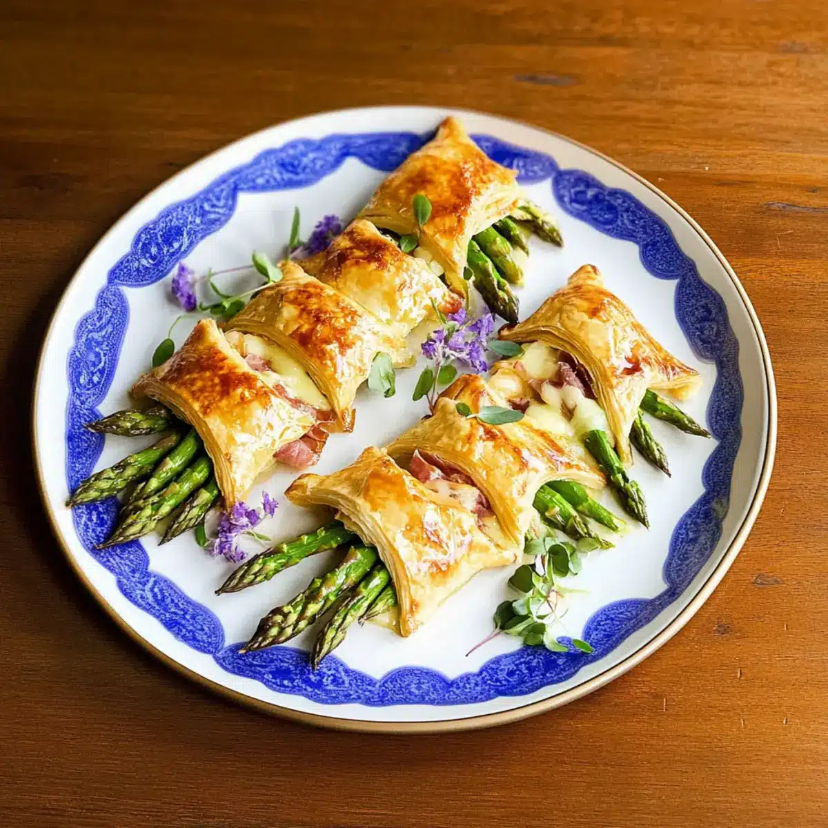 Honey-Glazed Asparagus Prosciutto Puff