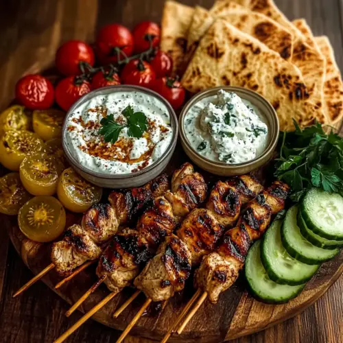 Greek Chicken Souvlaki Grazing Board