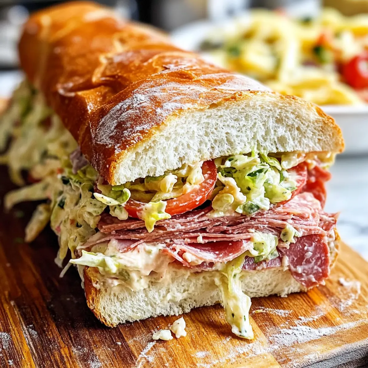 Italian Grinder Salad Sandwich