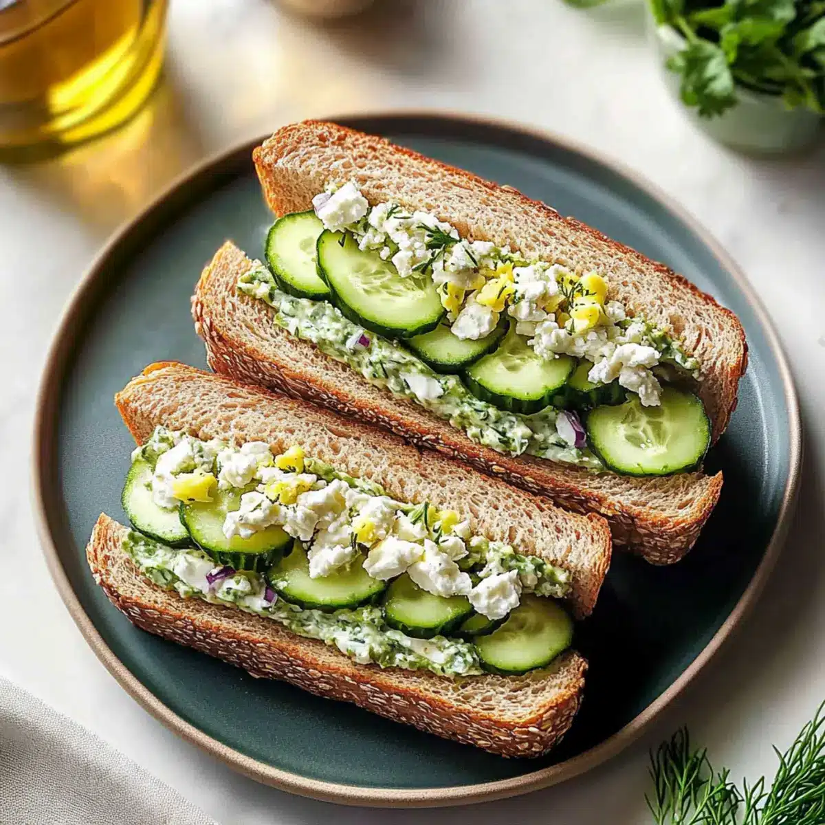 Easy Cucumber Salad Sandwiches