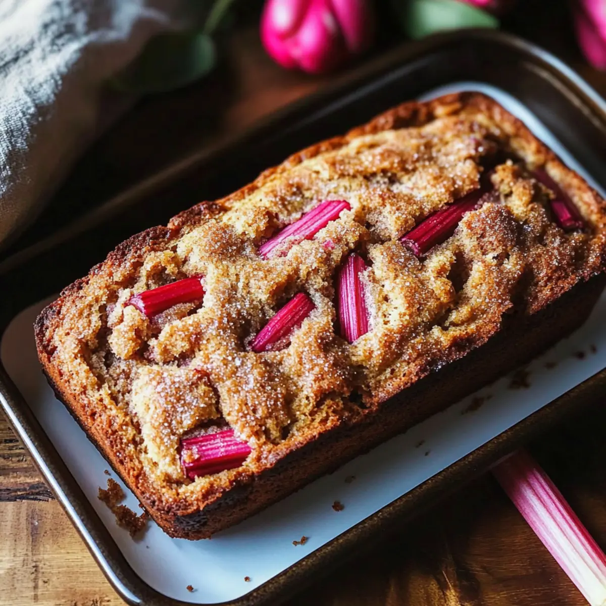 Cinnamon Rhubarb Bread