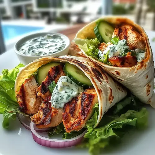 Mediterranean Chicken Wraps