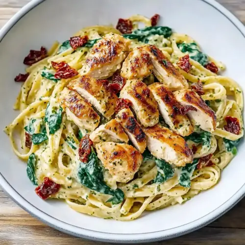 Simple Creamy Chicken Pesto Pasta