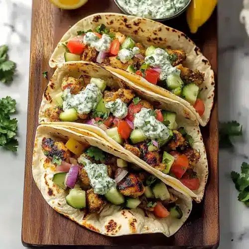 Grilled Mediterranean Chicken Tacos