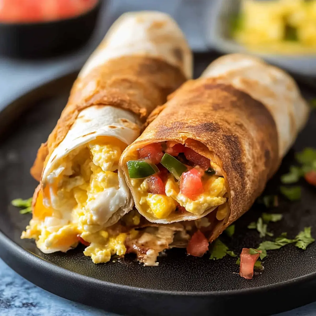 Air Fryer Breakfast Burritos