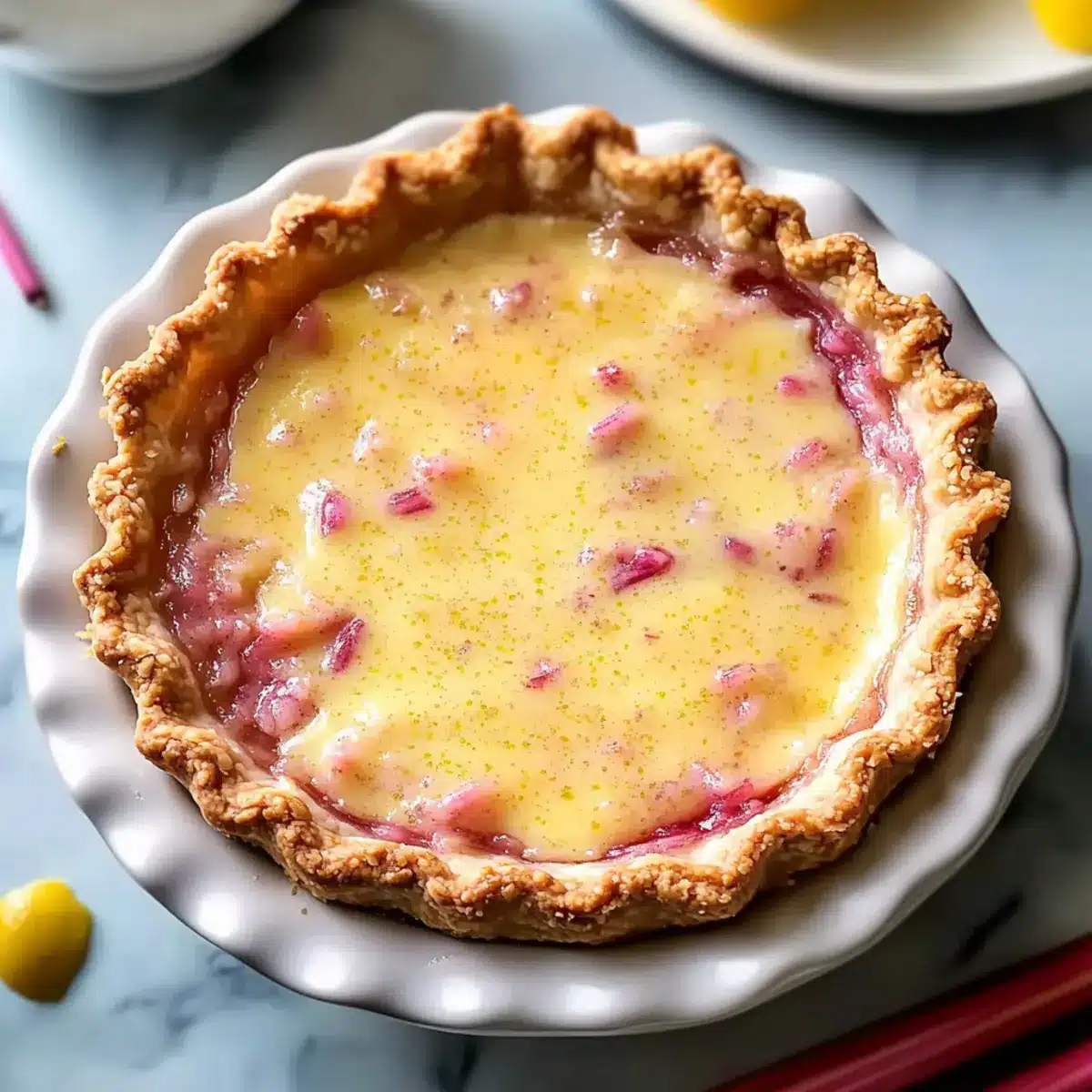 Best Rhubarb Lemon Pie