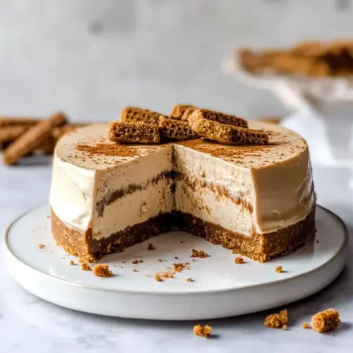 No Bake Biscoff Cheesecake