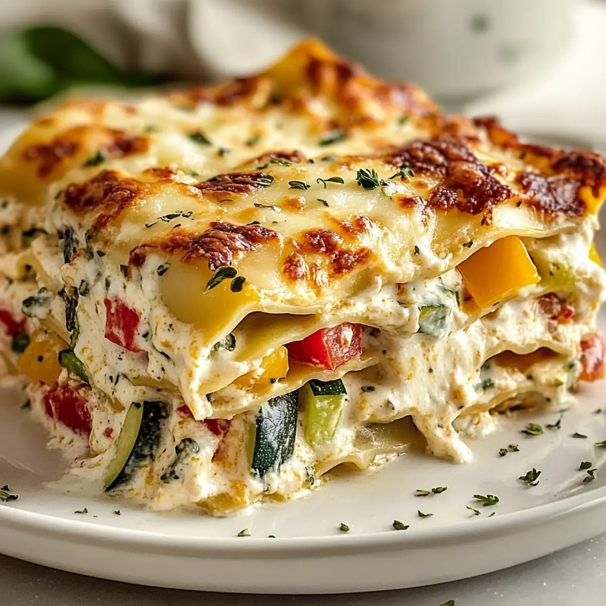 Loaded Veggie White Lasagna
