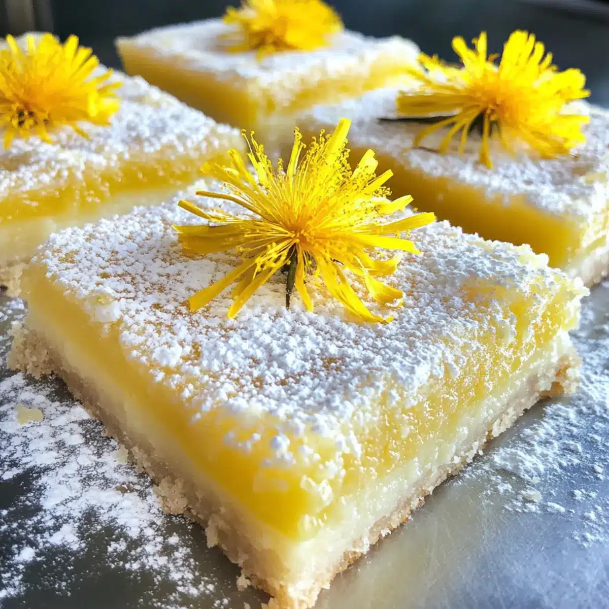 Dandelion Lemon Bars