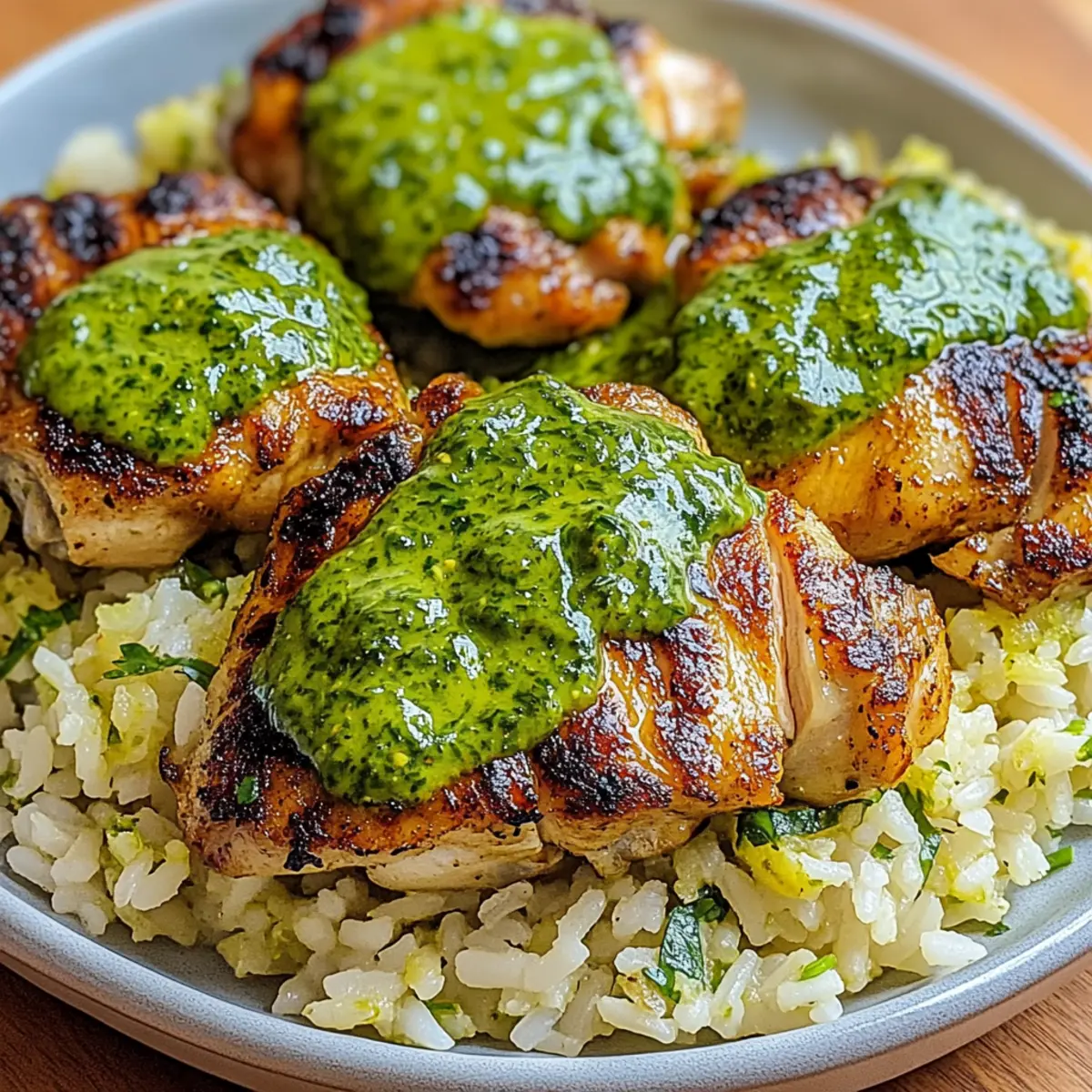 Peruvian Chicken and Rice with Green Sauce Rocks