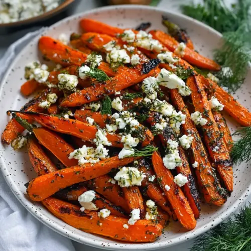 Honey Roasted Carrots with Feta & Dill
