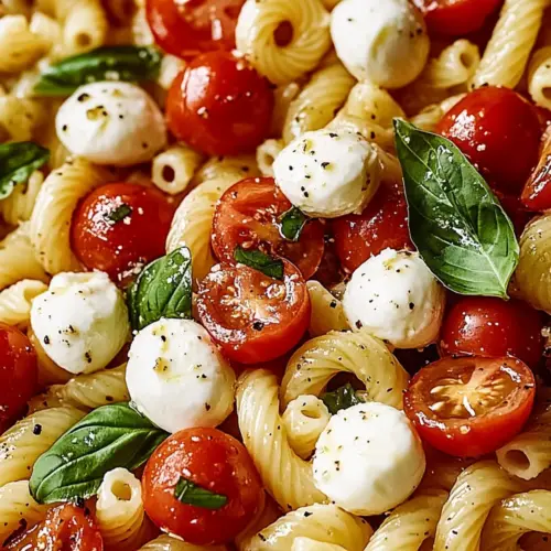 Creamy Caprese Pasta Salad