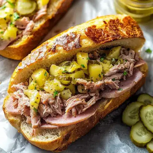 Cuban Garlic Bread Sandwiches