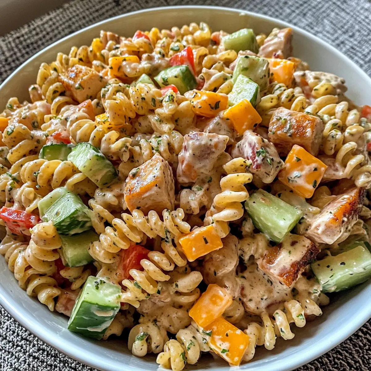 Barbecue Chicken Pasta Salad