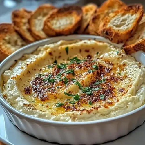 Warm Boursin Dip with Crostini