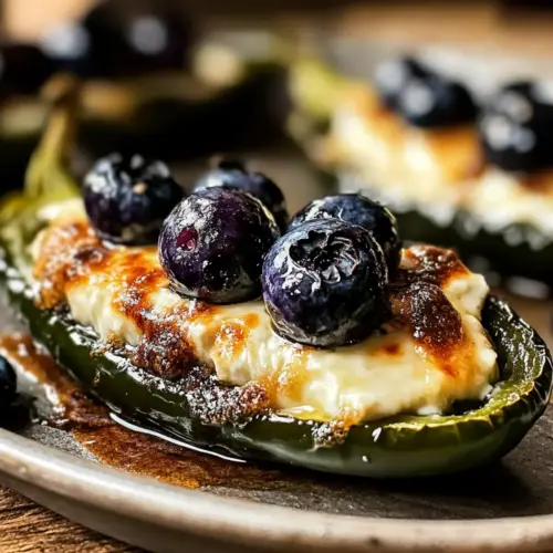 Sweet and Spicy Blueberry Brie Jalapeño Poppers