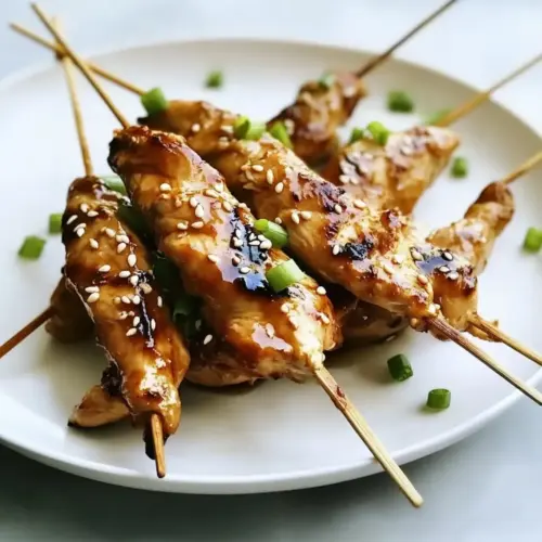 Honey Garlic Chicken Skewers