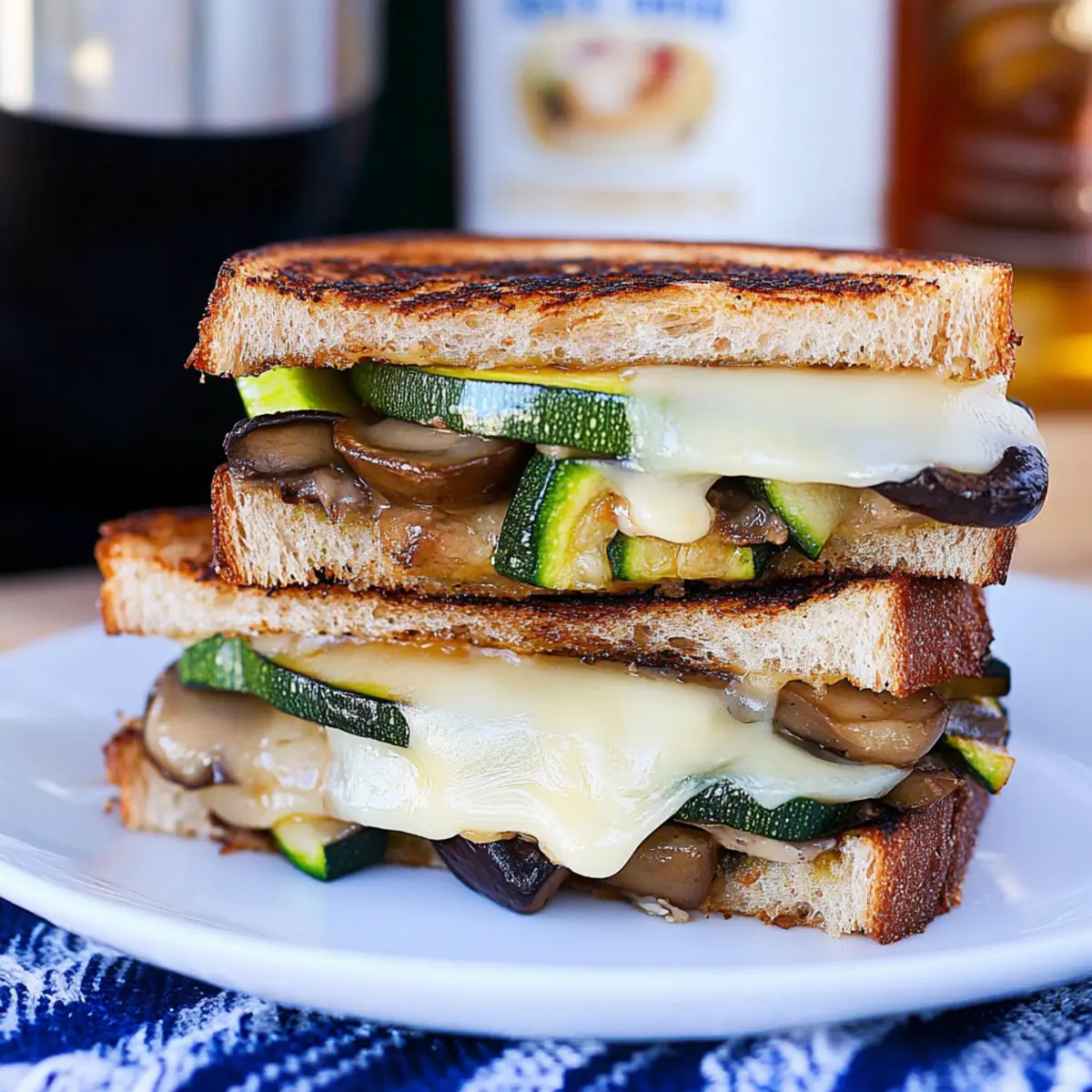 Grilled Cheese and Vegetable Sandwich