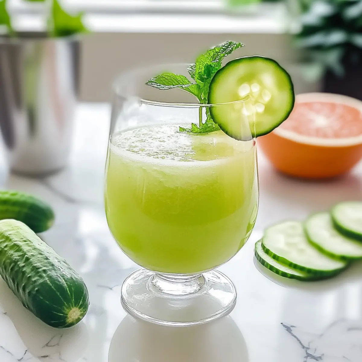 Cucumber Lime Agua Fresca with Mint