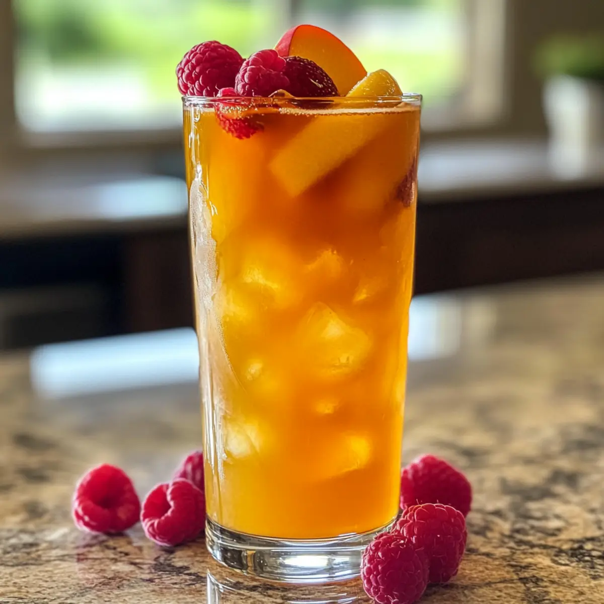 Homemade Ginger Peach Iced Tea