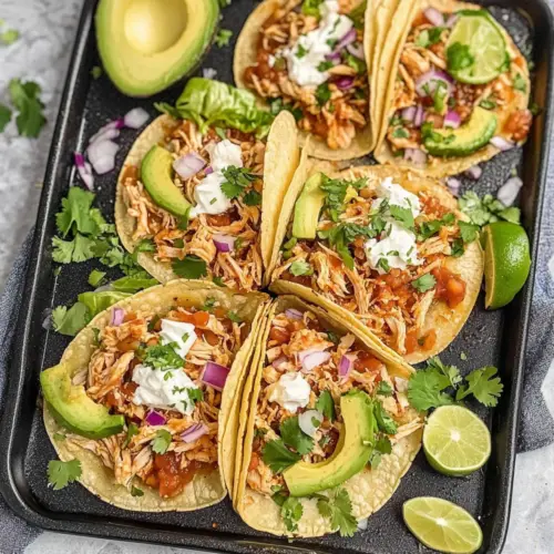 Healthy Crockpot Chicken Tacos