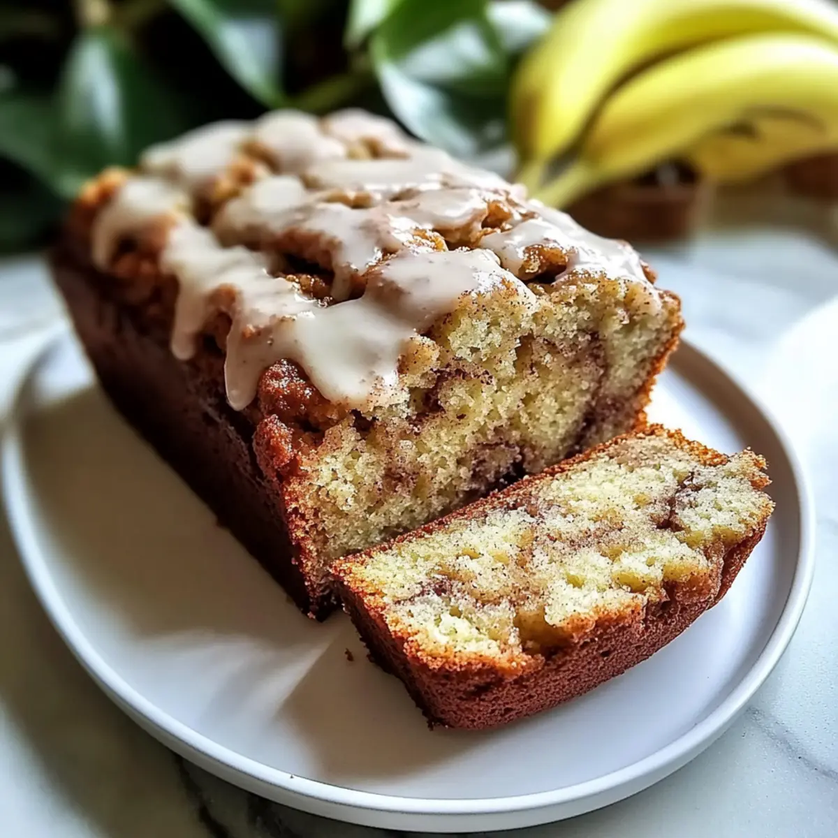 Cinnamon Roll Banana Bread