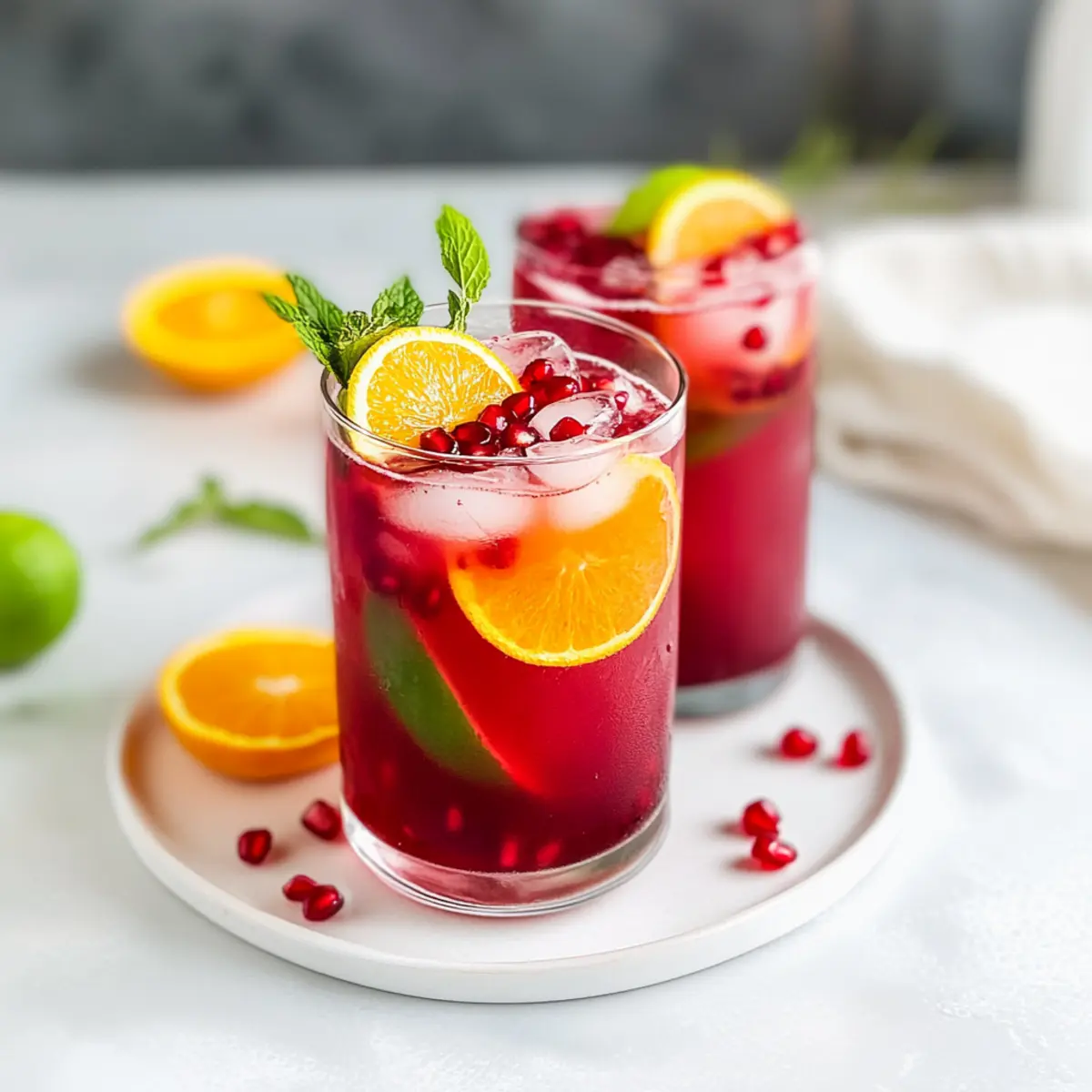 Sparkling Citrus Pomegranate Mocktail