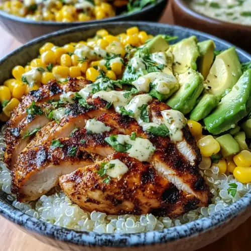 Grilled Chicken Bowls with Avocado and Corn