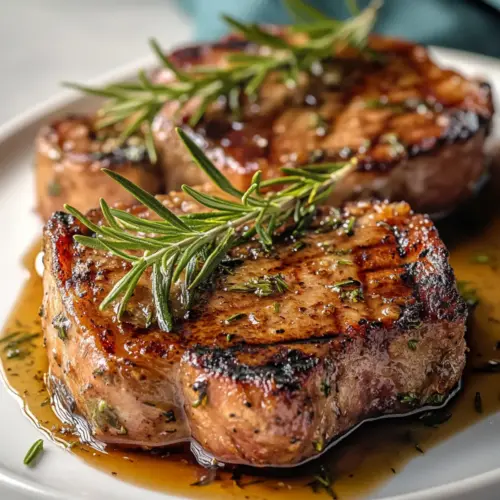 Tender Grilled Rosemary Pork Chops