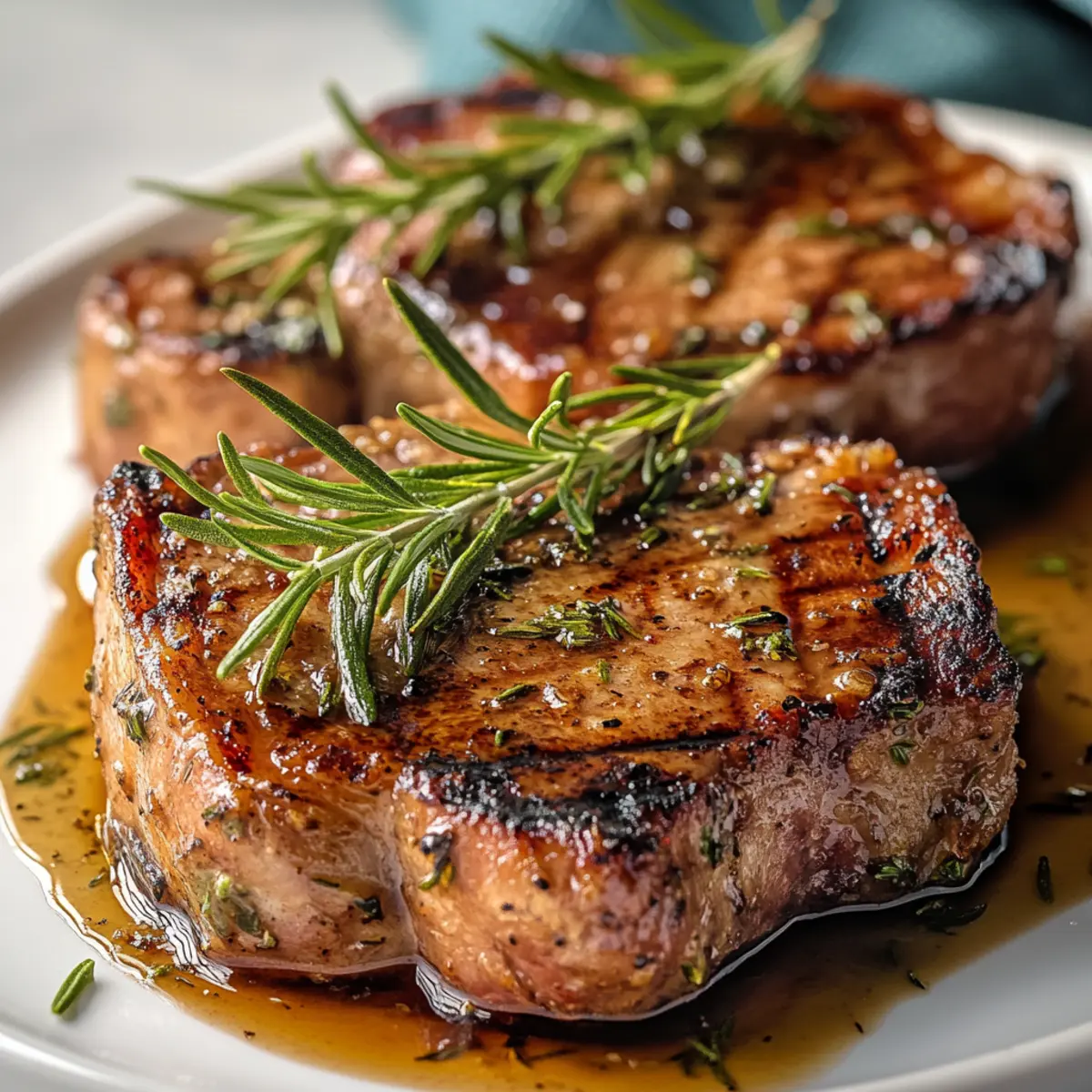 Tender Grilled Rosemary Pork Chops