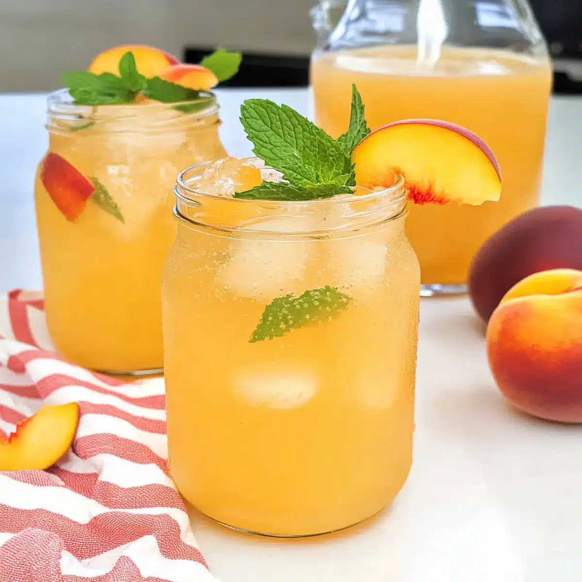 Homemade Peach Lemonade