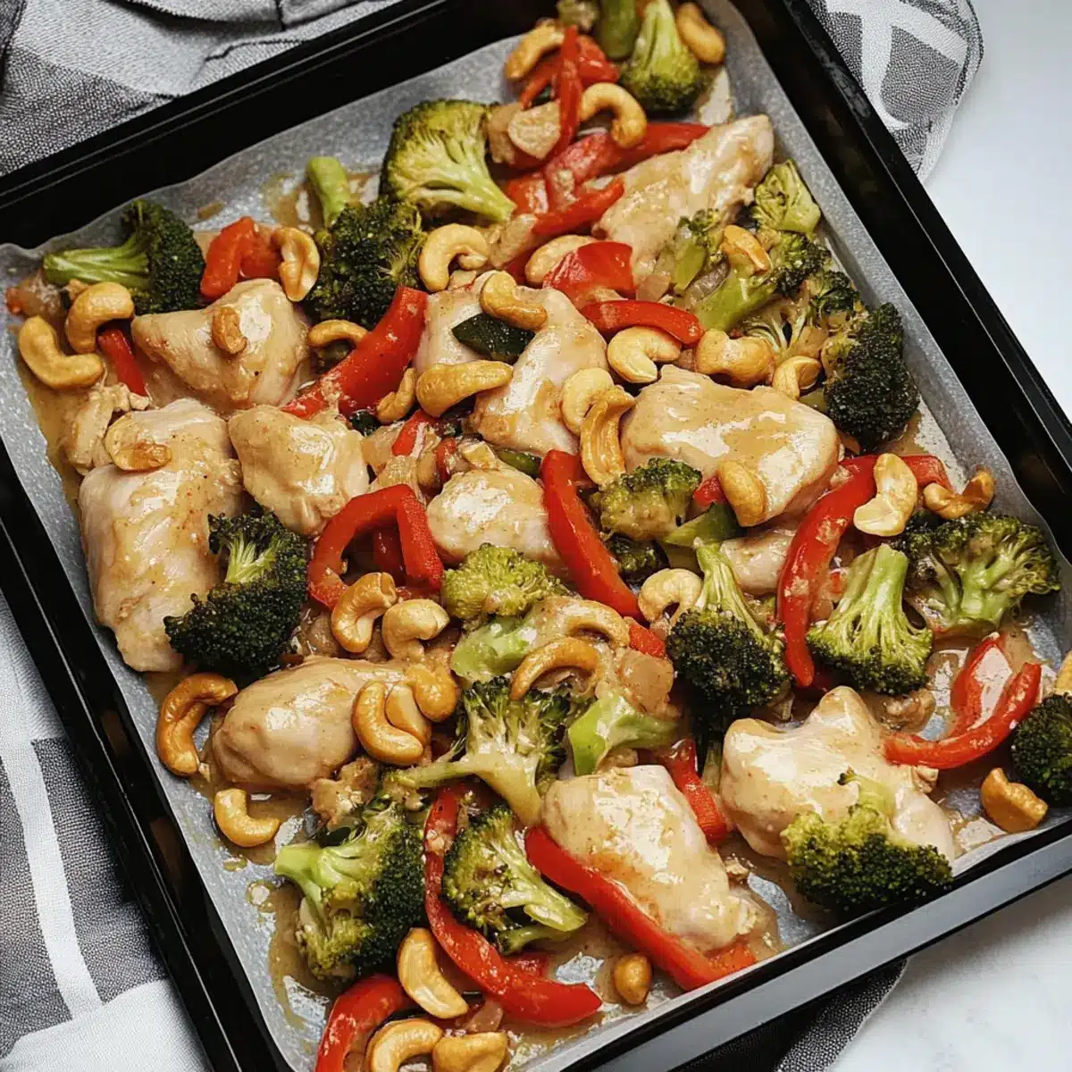Sheet Pan Cashew Chicken
