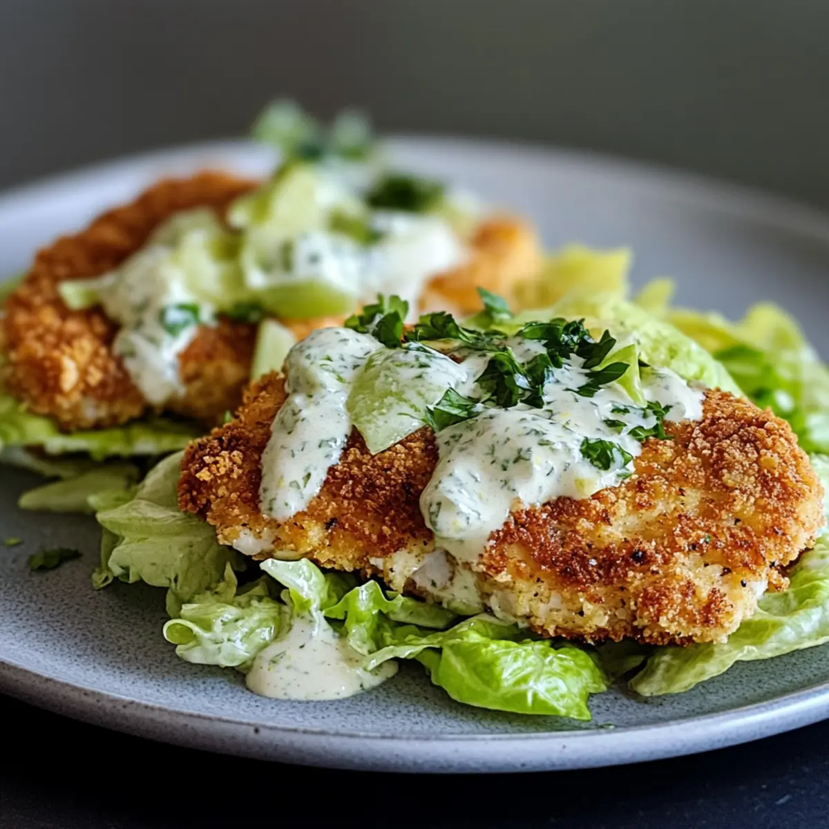 Caesar Salad Chicken Cutlets