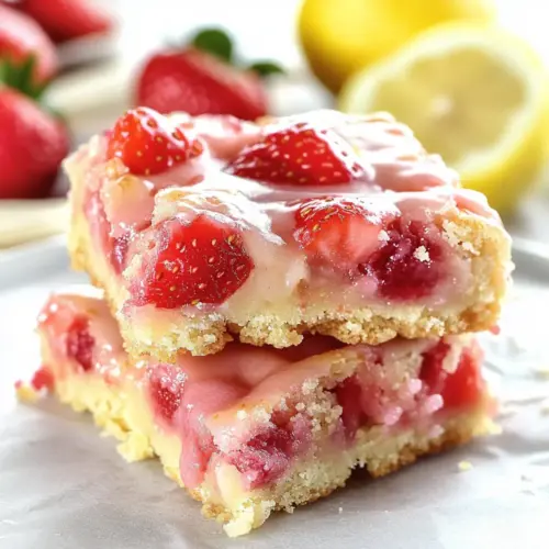 Strawberry Lemon Blondies